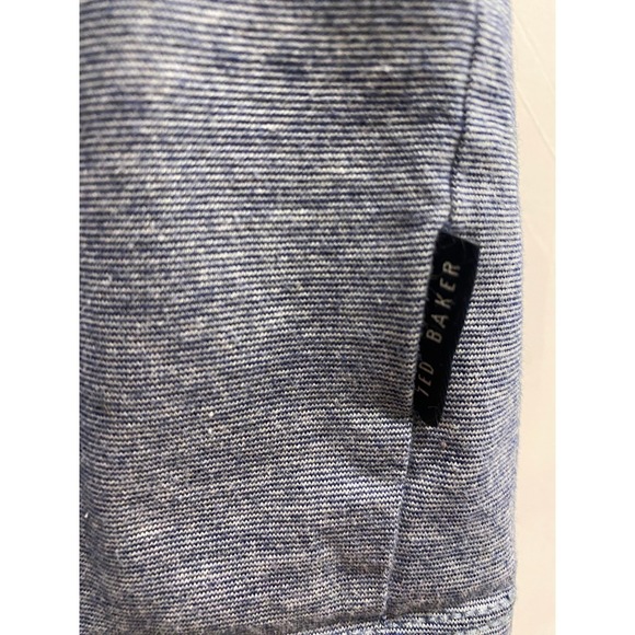 Ted Baker London Men's Blue Heathered Short Sleeve Polo Shirt Size S - Picture 8 of 8